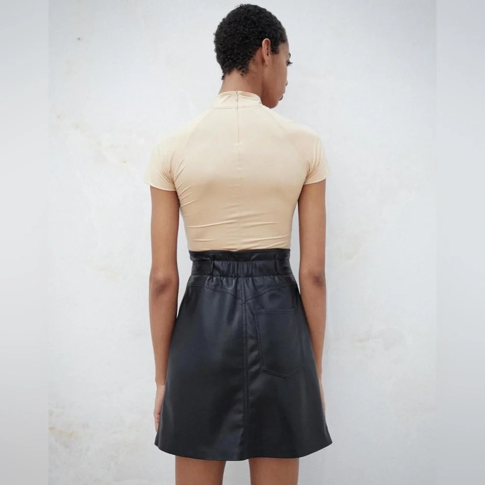 Nanushka western faux leather mini skirt size medium - Picture 6 of 14